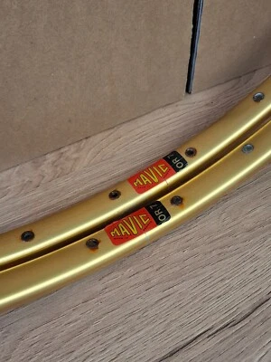 Retro Bicycle Parts NOS MAVIC OR 7 Rims 28" 700C 32H Gold Set of Rims - Image 1 of 4