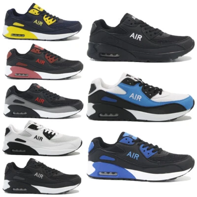 MENS SHOCK ABSORBING RUNNING TRAINERS CASUAL LACE GYM WALKING SPORTS SHOES SIZE - Image 1 of 4
