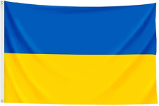 Large Ukraine Flag 5X3FT Ukrainian Sporting Events Banners Football Fan Support