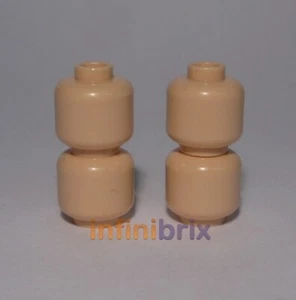 4x Lego Plain Light Nougat Minifigure Heads Light Flesh NEW 6448393 - Picture 1 of 1