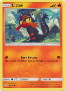 Litten 12/70 Dragon Majesty Pokemon TCG Common - Picture 1 of 1