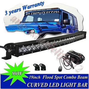 19'' Curved Led Light Bar Combo Work Offroad Boat SUV UTE 4X4 Truck Front Grille - Picture 1 of 11