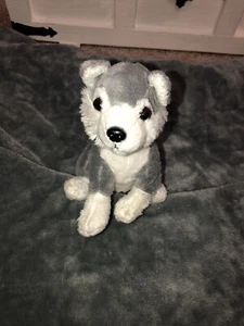 Husky Puppy Dog Plush Stuffed Animal Gray White Canine KellyToy 8” - Picture 1 of 3