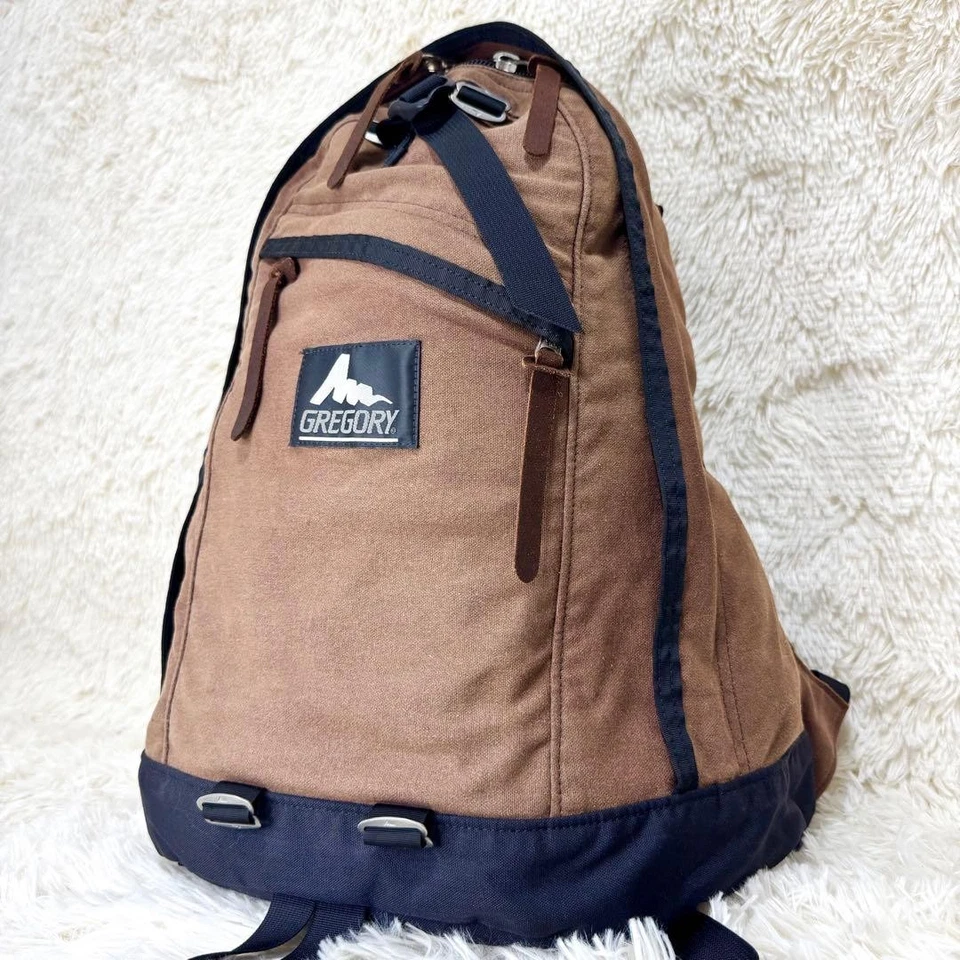 Mochila Gregory Hombres Super Vhtf Etiqueta Plateada Algodón Encerado Marrón Edición Limitada Fuera Foto 1 de 4