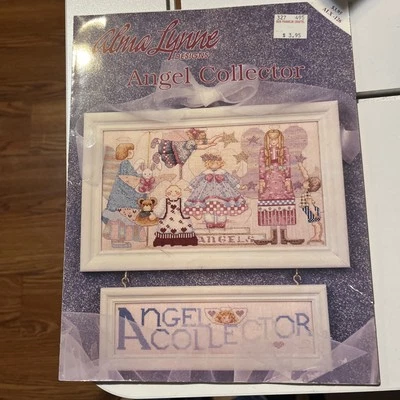 Alma Lynne Angel Collector Cross Stitch Pattern With Waterlilies Floss - Image 1 of 2