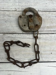 Retired Vtg ADLAKE Switch Lock BN Burlington Northern Train Padlock No Key AS-IS - Picture 1 of 24