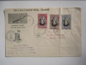 1937 TONGA NIUAFOOU ISLAND TIN-CANOE MAIL - Picture 1 of 2