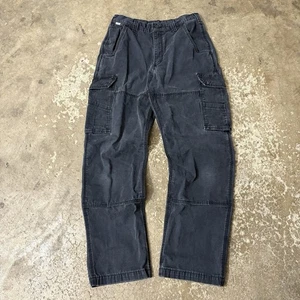 Carhartt Double Knee FR Hose Größe 31 x 33 schwarz verwaschen Cargo Baggy Canvas Grunge - Bild 1 von 9