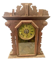 Antiguo reloj de salón E. Ingraham Co 1890 modelo corona con piezas clave sin probar - Imagen 1 de 7