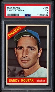1966 Topps #100 Sandy Koufax PSA 5 CENTERED & UNDER GRADED - Picture 1 of 2
