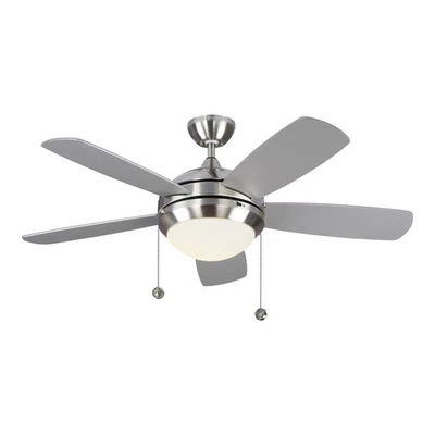 Discus Classic II 44" Indoor Ceiling Fan in Brushed Steel - Image 1 of 4