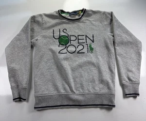 Polo Ralph Lauren Sweatshirt XS Gray Embroidered Logo US Open 2021 Tennis - Picture 1 of 7