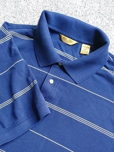 Roundtree & Yorke Polo Shirt Mens 2XLT Tall Performance Golf Blue Short Sleeve - Picture 1 of 5