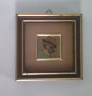 Mini-Bild 10 x 10 cm, Innenbild 4 x 4 cm, älterer Mann, Hemd grün, Studio d`Arte