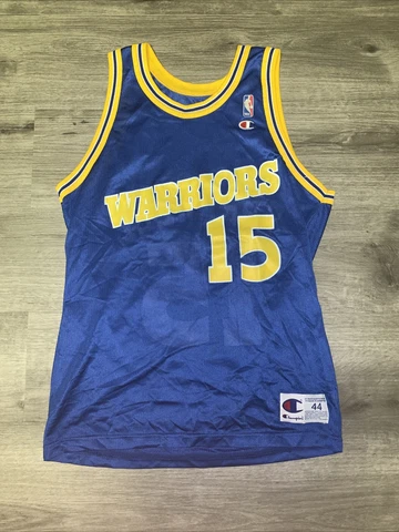 Vintage 90s Champion Golden State Warriors Latrell Sprewell #15 Jersey Mens 44 Cover