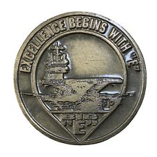 USS Enterprise CVN-65 BIG E Excellence Begins With "E" Navy Challenge Coin EUC