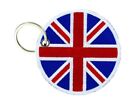 Porte-clés clés clé brodée insigne patch drapeau rondelle Royaume-Uni anglais Union Jack