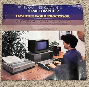 Cover Page ONLY - TI Writer Word Processor Software TI-99/4A Texas Instruments - Imagen 1 de 3