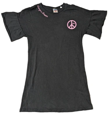 Vestido camiseta THE BEATLES ALWAYS & FOREVER feminino médio preto junk food NOVO - Imagem 1 de 4