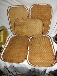 5er Set Bambus Korb Ladegeräte Serviertabletts - Bild 1 von 4