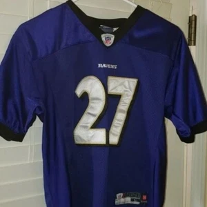 Baltimore Ravens #27 RAY RICE Reebok Jersey Stitched YOUTH LARGE preowned - Picture 1 of 11