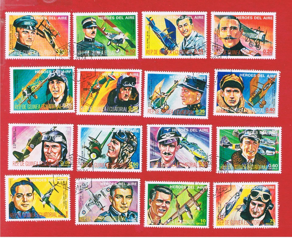 Guinea Ecuatorial 1979 en estado bastante bueno usado ases de guerra aérea envío y devolución gratuitos Foto 1 de 1