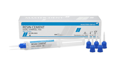 Dentonics Dental Master-Dent Permanent Resin Cement Automix 7mL Syringe #10-820 • 49.95$