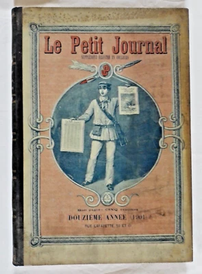 Le Petit Journal Supplément Illustré en couleurs : Année 1901 reliure éditeur - Photo 1/4