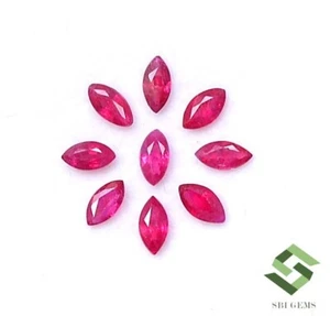 4x2 mm Natural Ruby Marquise Cut Lot 09 Pieces 1.04 CTS Calibrated Loose Gems - Picture 1 of 6
