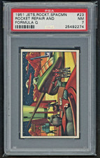 1951 Bowman Jets, Rockets, Spacemen #23 Rocket Repair and Formula Q PSA 7 NM