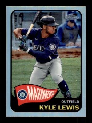 2021 Topps #TH65-1 Kyle Lewis 1965 Topps Redux Chrome - Crease Free - Image 1 of 2