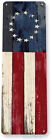 Amerykańska flaga stulecia patriotyczna niepodległość rustykalna metalowa flaga blaszany znak B750