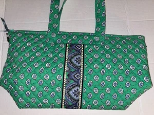 NWT Vera Bradley Cotton Lyla Shoulder Bag Purse Garden Green Leaf - Picture 1 of 17