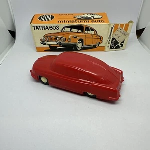 RED IGRA Tatra 603 Miniaturni Auto In Original Box - Excellent Vintage Original - Picture 1 of 8