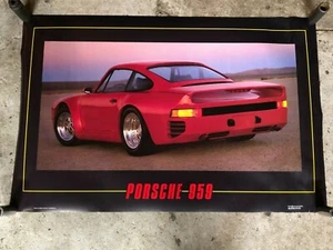 Vintage Porsche 959 Supercar 23"x35" Poster 1986 RAR - Bild 1 von 1