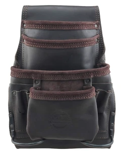 Graintex OS2014 10 Pocket Nail & Tool Pouch Top Grain Oil Tanned Leather - Picture 1 of 1