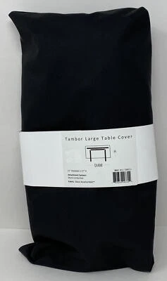 Cubierta de mesa pequeña Crate & Barrel WeatherMax KoverRoos Tambor 21"D x 17"H - negra Foto 1 de 2