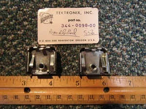 2) Piezas finales de metal Tektronix para mango flexible ~ De colección - Imagen 1 de 3