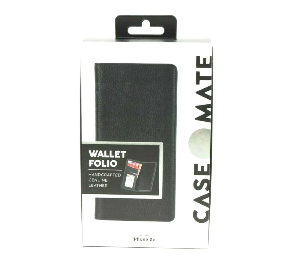 CaseMate Wallet Folio Leather Case for the iPhone XR 6.1"  Black  - NEW - Image 1 of 1