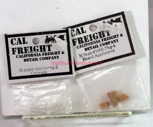 California Freight & Detail Co~N-Scale~#1005 & 2075~Boxed Appliances & Cabinets~ - Picture 1 of 1