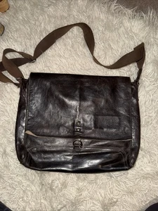 Banana Republic Vintage Leather Messenger Bag - Picture 1 of 13