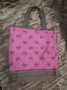 GAP Bag Pink Brown Butterflies Lightweight Travel Crafts Books - Picture 1 of 11