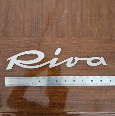 Riva Barco Vintage Acero Inoxidable 12" Logo Insignia Proyecto/Restauración  Foto 1 de 4