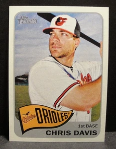 2014 Topps Heritage Baseball #475 Chris Davis Orioles kurzer Druck fast neuwertig - Bild 1 von 2