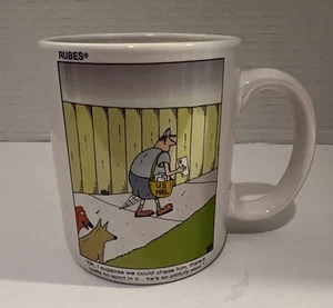 Tazza caffè Rubes 2002 Leigh Rubin divertente postino e cani - come Farside - ottima - Foto 1 di 13