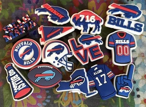 NEW 15 Piece BUFFALO BILLS Football Team Shoe Charms Football Shoe Charms - Picture 1 of 5