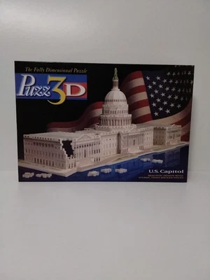 Rompecabezas 3D de espuma de colección 1994 Puzzle 3D edificio del Capitolio de Estados Unidos 718 piezas totalmente dimensional Foto 1 de 4