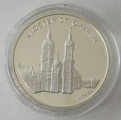 Switzerland 20 Franken 2002 UNESCO Abbey of Saint Gall Silver Proof - Image 1 of 2