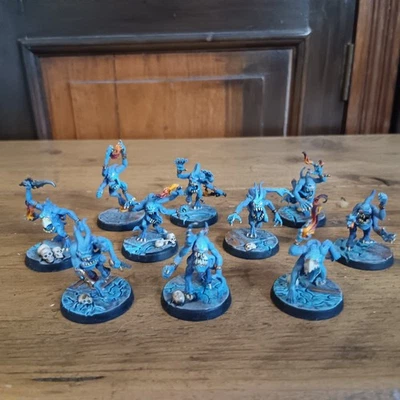 Blue Horrors of Tzeentch - Chaos Daemons Painted - Warhammer 40K Age of Sigmar - Image 1 of 4