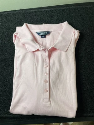 Camisa polo corta Lands' End rosa XL para mujer  Foto 1 de 4